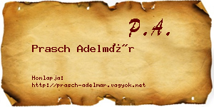 Prasch Adelmár névjegykártya
